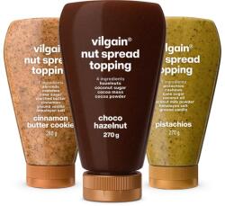 Vilgain Nut Spread Topping Combo -⁠ Selymesen krémes toppingok, több mint 74% diófélék, rostban és telítetlen zsírokban gazdag, mesterséges édesítőszerek nélkül