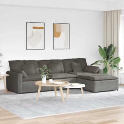 vidaXL Canapea modulara cu taburet si perne, gri deschis GartenMobel Dekor (3321077) Canapea