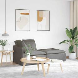 vidaXL Canapea modulara cu taburet si perne tesatura velur gri deschis GartenMobel Dekor (3321227) Canapea