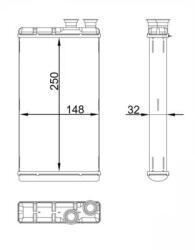 MAHLE Schimbător de căldură, încălzire habitaclu MAHLE BEHR AH 310 000S (AH 310 000S)