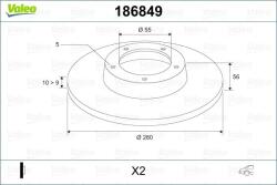 VALEO Disc frana VALEO 186849 (186849)