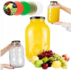 Bimberek 5 literes Bimberek üveg, befőzéshez és italokhoz, magasság 29, 5 cm, szélesség 17 cm, fedél 10 cm, színek keveréke (ZES000691)