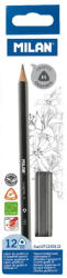 MILAN Creion grafit triunghiular H MILAN - Set 12 (071230112)