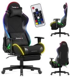Huzaro Scaun gaming Premium, Huzaro, Force 5.7, suport picioare, Rabatabil 155°, iluminare din spate, RGB (Negru) (HZ-FORCE 5.7 RGB)