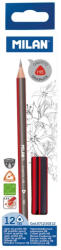 MILAN Creion grafit triunghiular HB MILAN - Set 12 (071230312-12)