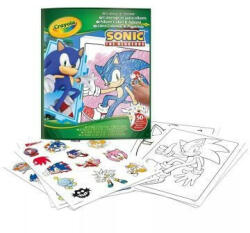 Crayola Sonic színezőfüzet - 32 oldal, 50+ matricával (04-0898G)