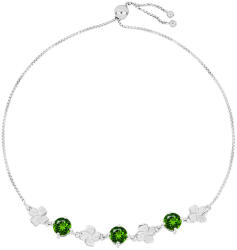  Ezüst Karkötő Króm Diopsziddal, Y64118