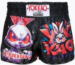 YOKKAO Pantaloni scurți de antrenament pentru bărbați YOKKAO Angry Rabbit Muay Thai black