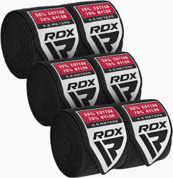 RDX Bandaje de box RDX Hand Wraps RB 3 bucăți 450 cm black