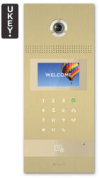 BAS-IP AA-12FB GOLD - Kapuellenőrző panel IP, 4.3" LCD, UKEY, SIP 2.0 - BasIP (EC-31085)