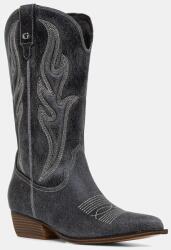 Guess cizme de cowboy pentru femei, din piele LARGEN 9BY2-OBDZM0_99X (FLTLGE.LEA11.BLACK)