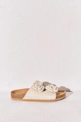 Women'Secret női papucs MMT FLOWER BIO ECRU - bézs Női 38