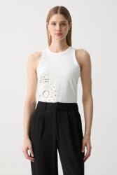 Sisley top női pamuttal - fehér XS
