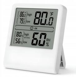  Elektronikus szobahőmérő higrométerrel vezeték nélküli fehér (6978991472530)