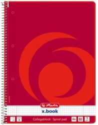 Herlitz Spirálfüzet A4 / 80 lap, lyukasztott, kockás (00306456)