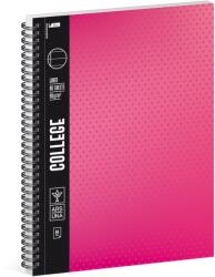 Ars Una pink A/4 College spirálfüzet-vonalas (95135625)