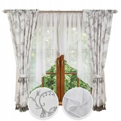  Kész Függöny Szett Boho Függöny Szürke Rojt Alagút Békák 400x150 (L477-K-25A)