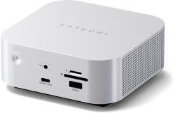 Satechi Thunderbolt 5 CubeDock with SSD Enclosure (3xTBT 5 Downstream Ports, TBT 5 Host Port 140W, 2x USB-C 3.2, 2x USB-A 3.2, 2.5 Gigabit Ethernet, SD microSD Reader, M. 2 NVMe SSD Enclosure, Active Coo (ST-