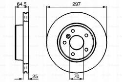 Bosch 0 986 478 483 Féktárcsa (1db)
