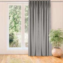 Homede Vila I függöny rakott szalaggal és dupla rakással szürke 135x225 (CURT/HOM/VILA/VELVET/FLEX/95/GREY/135x22)