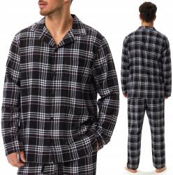Henderson Férfi hosszú ujjú pizsama 100% Pamut Henderson Honor 3XL (41943-99X CZARNY)