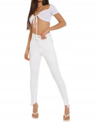 Boohoo Csőnadrág Fehér Casual Rzlm 38