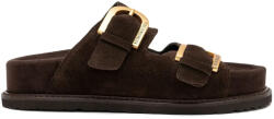 Komis & Komis Sandale Casual Damă Flatforme Din Piele Maro E603-EBANO (E603-EBANO)