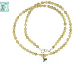  Colier Jasp Sunset Natural Rotund 4x4 mm - Accesorii de Argint 925 - Gold Filled