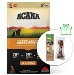 ACANA Puppy Large Breed Recipe 17 кг + 3x Лакомства безплатно