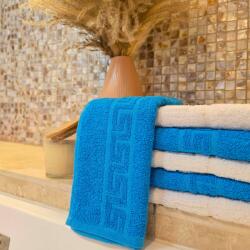 Kotonia Home Set 6 prosoape pentru maini Kotonia Home- Greek Border, 30x50 cm, 100% Bumbac, turquoise cu alb (004126) Prosop