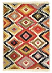 Kotonia Home Covor cu tesatura plata cu decor traditional - Kilim cu doua fete, 60x90 cm - 03 (004743-6090) Covor