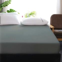 Kotonia Home Husa de pat cu elastic Kotonia Home - Tricot, 100% bumbac, gri antracit, 160x200+30 cm (004391-160)