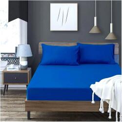 Kotonia Home Husa de pat cu elastic Kotonia Home - Tricot, 100% bumbac, albastru, 180x200+30 cm (004390-180)