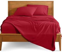Kotonia Home Cearceaf de pat Kotonia Home, 100% bumbac, Olandina color, 220x240 cm, rosu (001363)