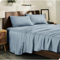 Kotonia Home Husa de pat cu elastic Kotonia Home Hotel, 100% bumbac, Damasc DeLux Saten, gri silver, 160×200+35 cm (004305-160)
