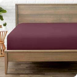 Kotonia Home Husa de pat cu elastic Kotonia Home Hotel, 100% bumbac, Damasc DeLux Saten, violet, 160×200+35 cm (004306-160)