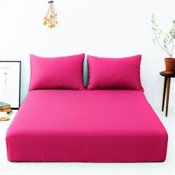 Kotonia Home Husa de pat cu elastic Kotonia Home - Tricot, 100% bumbac, fuxia, 180x200+30 cm (004392-180)