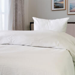 Kotonia Home Cearsaf de pat Kotonia Home Hotel Ranforce Creponat, 100% bumbac, Alb, 240x260 cm (000738-240)