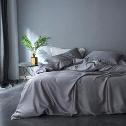 Kotonia Home Cearceaf de pat Kotonia Home Hotel - 220x240 cm, 100% bumbac, Damasc DeLux Saten, gri taupe (002998)