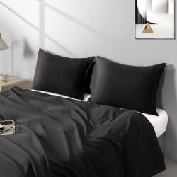 Kotonia Home Cearceaf de pat Kotonia Home, 100% bumbac, Olandina color, 220x240 cm, negru (001370)
