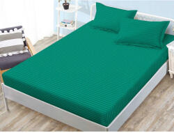  Husa de pat si 2 fete de perna, cu elastic, Sonia-Home, Damasc, 2 persoane, Uni, 160x200cm, Verde Iarba (11247)