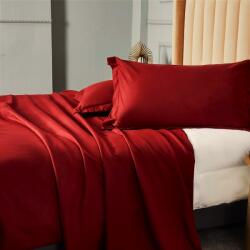 Kotonia Home Cearceaf de pat Kotonia Home Hotel - 220x240 cm, 100% bumbac, Damasc DeLux Saten, rosu (002996)