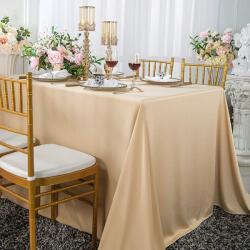 Kotonia Home Fata de masa Kotonia Home - 150×240 cm, Damasc Saten DeLux, 100% bumbac, beige (004506) Fata de masa