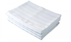 Kotonia Home Cearceaf pat Damasc, dungi late, 100% bumbac, 220x240cm, de culoare alba (000362-220)