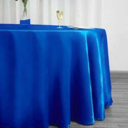 Kotonia Home Fata de masa Kotonia Home - rotunda cu diametrul 240 cm, Damasc Saten DeLux, 100% bumbac, bleu royal (004517) Fata de masa