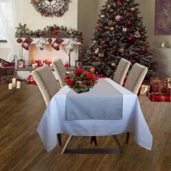 Kotonia Home Set Fata de masa alba cu napron gri uni Kotonia Home - Emma 01, creton, 180x220 cm + 45x180 cm, 100% bumbac (001690) Fata de masa