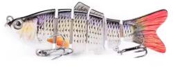 EMC ONSHOP Momeala artificiala, Vobler Articulat, 6 segmente, 10 cm, 2 Carlige, Gri (ML-A-27)