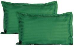 Kotonia Home Set 2 fete de perna Kotonia Home Deco - Damasc Saten - 100% bumbac, dimensiune dungi 1 cm, 50x70 cm, verde smarald (004689-50) Lenjerie de pat