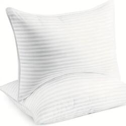 Kotonia Home Set 2 Fete de perna Kotonia Home Hotel Damasc cu dungi subtiri, 100% bumbac, alb, 50x50 cm (000380-50) Lenjerie de pat
