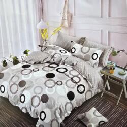Kotonia Home Lenjerie de pat 6 piese finet gros cu elastic, XXL - Model geometric, YoYo, 46 (124597) Lenjerie de pat